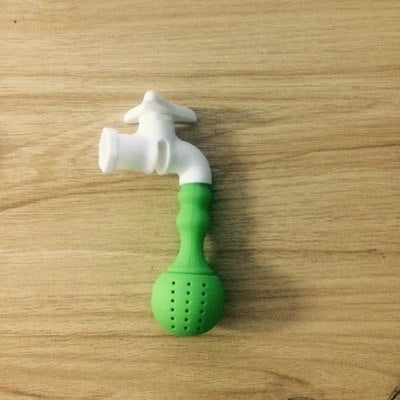 CJ162 Creative 1pc Silicone Water Tap Faucet Shape Tea Infuser Puer Tea Strainer Herbal Spice Filter Flower Tea Bag