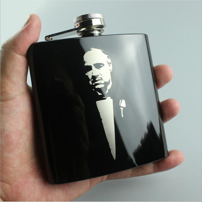 6oz 304 Stainless Steel Hip Flask Liquor Whisky Vodka Alcohol Drinkware Flasks Flagon Outdoor