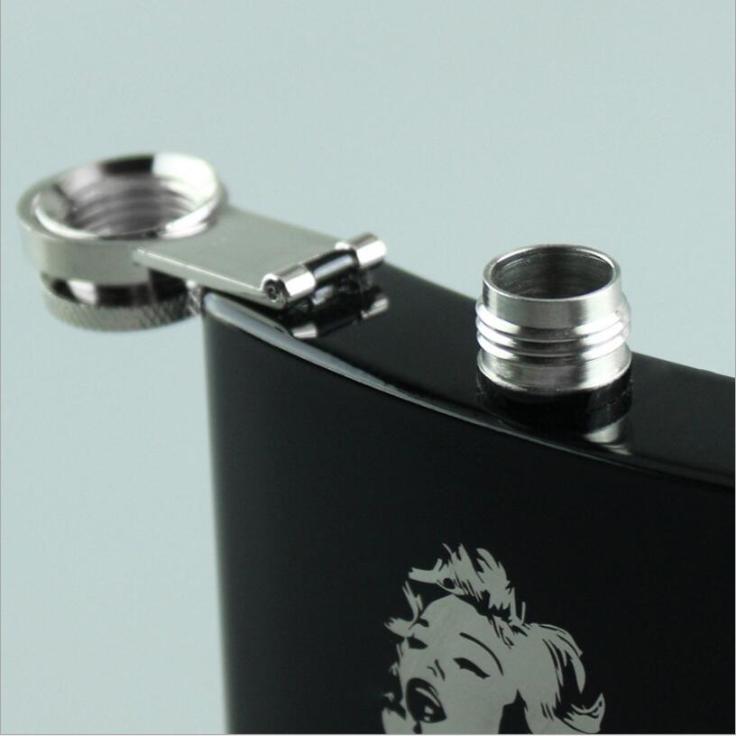6oz 304 Stainless Steel Hip Flask Liquor Whisky Vodka Alcohol Drinkware Flasks Flagon Outdoor