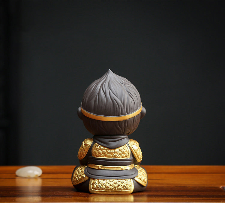 Chinese Purple Clay Kung Fu tea Set Tea Pet Monkey King Tea Accessories for puer Oolong Tea Home Deco
