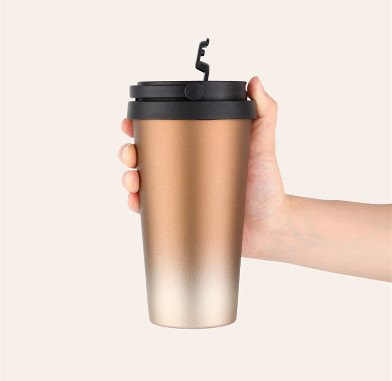 500ml Double Wall Stainless Steel Vacuum Flask Car Thermos Mugs With Handle Coffee Tea Travel Thermal Bottle Tumbler Thermocup