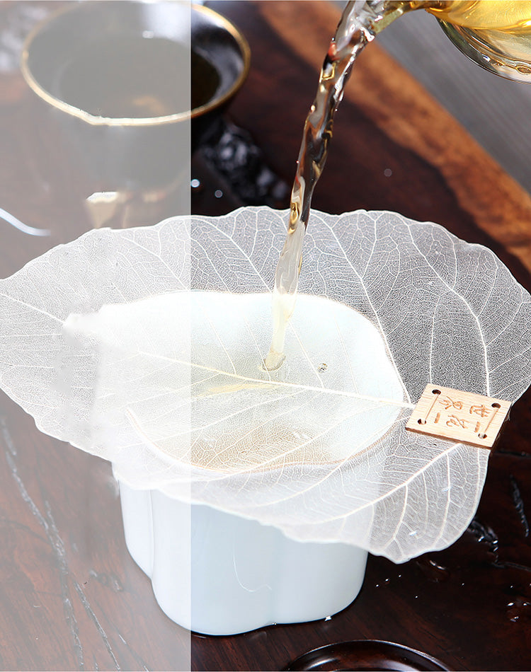 1pcs Pure Bodhi Leaf Tea Filter Creative Personality Bookmarks Adornment Metope Hollow Out The Leaves Personality Filter Q $