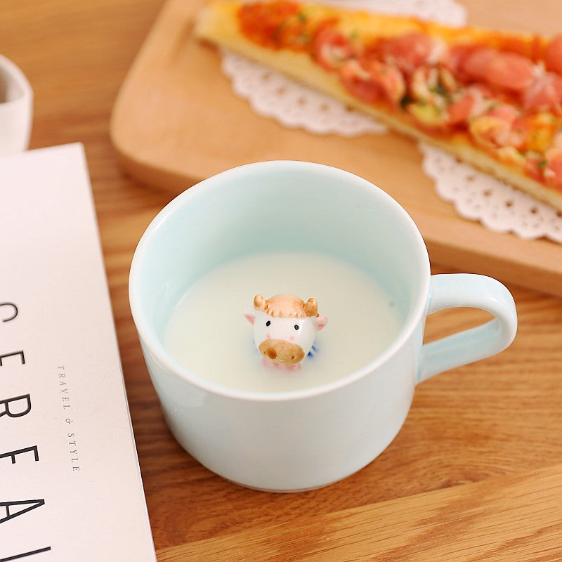 New Arrive Creative Cartoon Ceramic Mugs Cute Animal Coffee Milk Tea Cup 220ml Novelty Birthday Gifts Mugs
