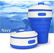 HELLOYOUNG Fashion 350ML Portable 4 Color Coffee Tea Folding Silicone Water Bottles Travel Hiking Picnic Collapsible Bottle