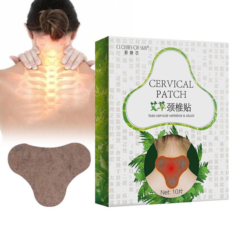 10pcs/box Knee Moxa Moxibustion Plaster Leg Pain Relief Wormwood Sticker Self Heating Warming Meridians Patches Plaster