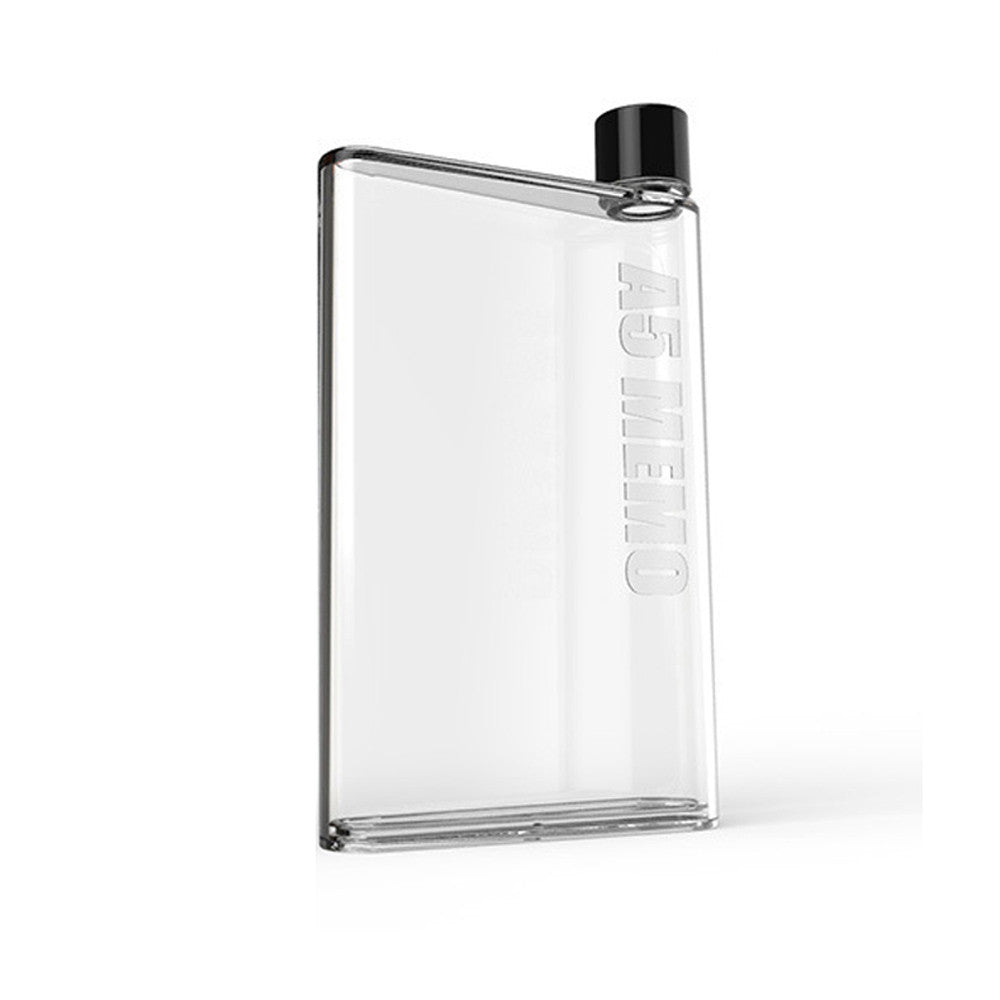 Water Bottle Clear Book Portable Paper Pad Flat Drinks Kettle Drinkware Sports