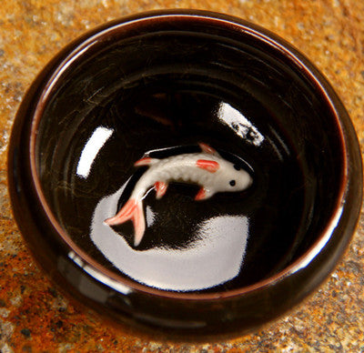 CJ272 Colorful Ice-Crackle Porcelain 8 Colors Tea Cup With Fish Pattern Ceramic Ceramic Kung fu Tea Set China porcelana tea se