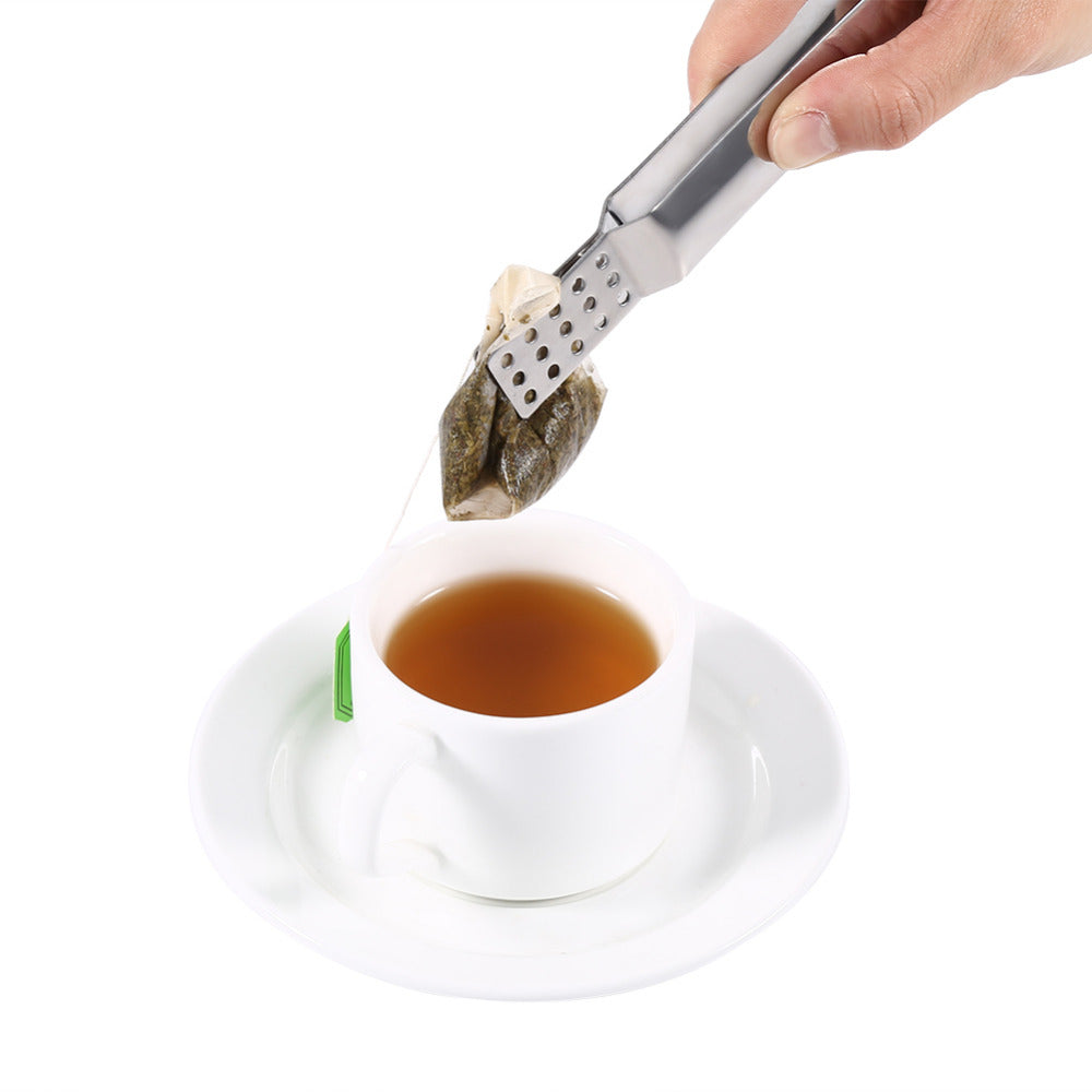 13.5cm Stainless steel tea bag clip Resistant Teabag Quality Food Set Clip Stainless Steel Tea Bag Tong Squeezer Tea Bag Clamp
