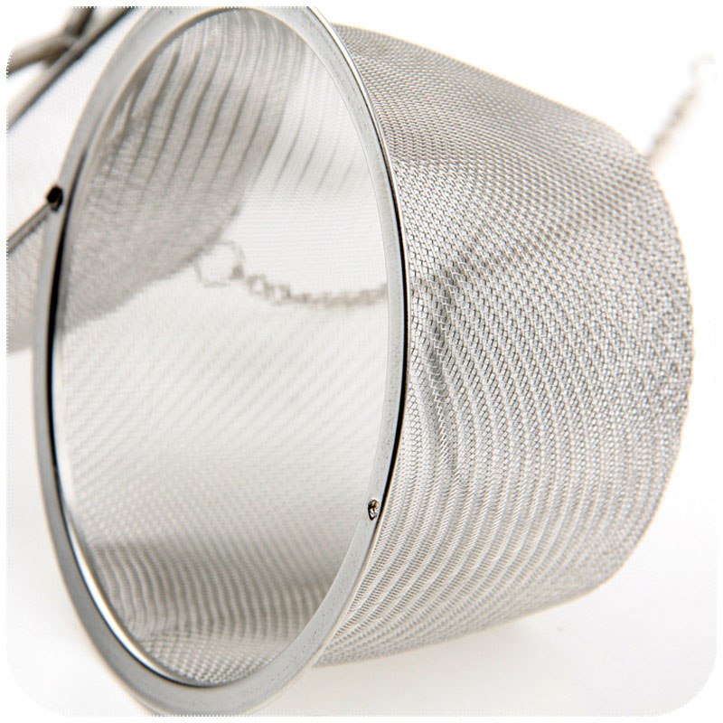 3 Size Stainless Steel Tea Locking Spice Egg Shape Ball Mesh Infuser Tea Strainer With 2 Handles Lid