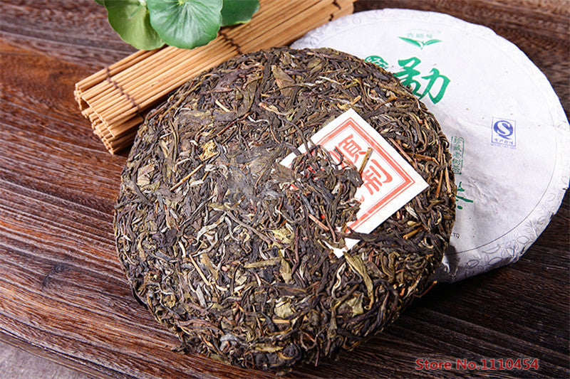 HelloYoung357g China Yunnan Puer Tea Cake Raw Pu-erh Menghai Sheng Tea Organic Green Food