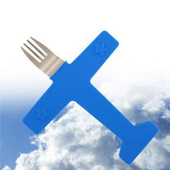 CJ105 Airplane set 2 Pieces/set creative children fork Steak fork tableware