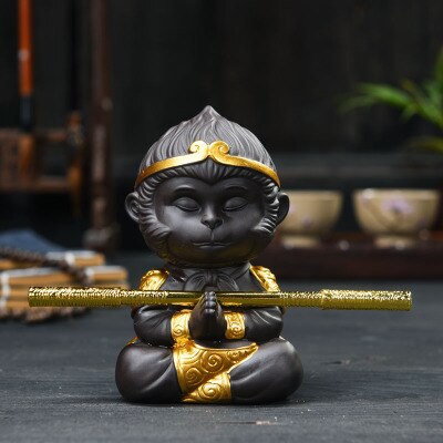 Chinese Purple Clay Kung Fu tea Set Tea Pet Monkey King Tea Accessories for puer Oolong Tea Home Deco