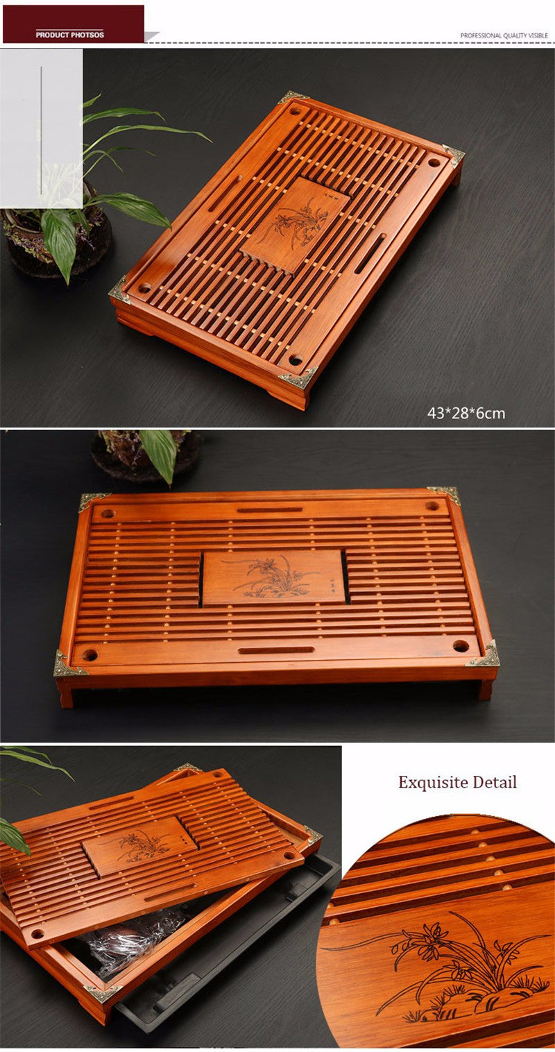 Tea Tray High Quality 43cm*28cm*6cm Chinese Solid Tea Tray, Household Tea Board,Chahai /Tea table