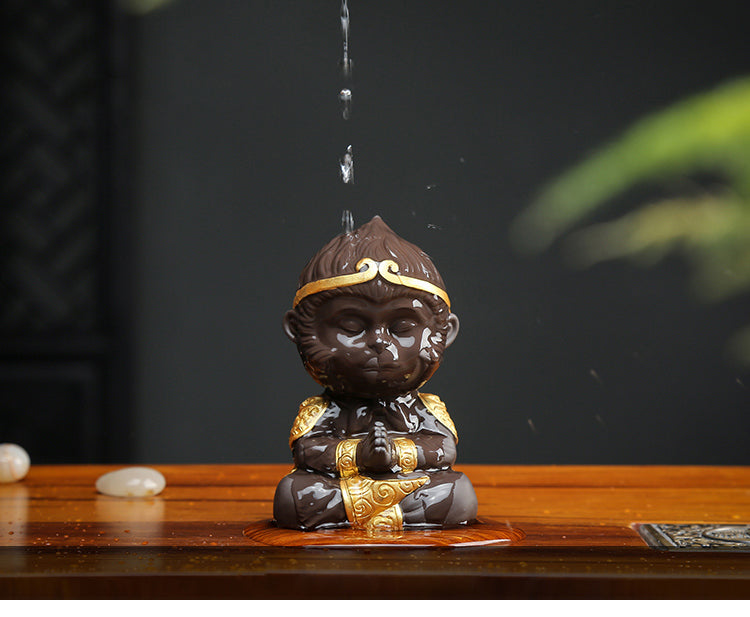 Chinese Purple Clay Kung Fu tea Set Tea Pet Monkey King Tea Accessories for puer Oolong Tea Home Deco