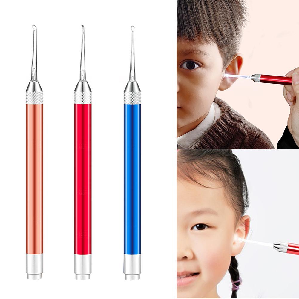 Hot Sell Light Ear Spoon Shiny Earpick Children Visible Earpick Ear Cleaning Random Color Delivery Health Care