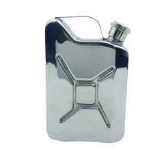 Portable Flagon Stainless Steel Jerry Can Hip Flask 5 oz Steel Fuel Petrol Can For Whisky Liquor Bottle Gasoline Can