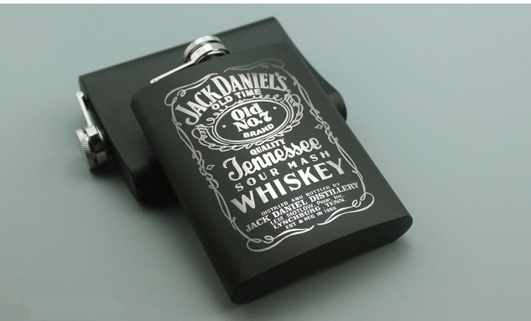 8OZ Ounce Elvis Skull KGB Godfather Stainless Steel Black Whiskey Vodka Hip flask Portable Flagon Alcohol Bottle