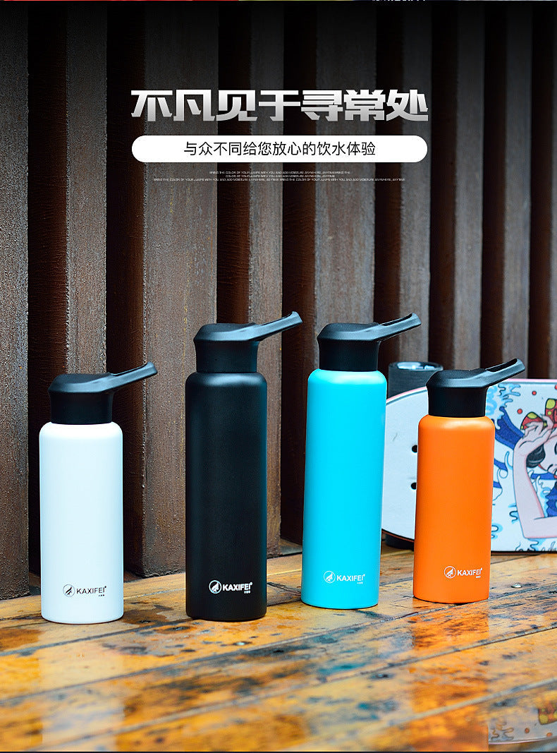 Vacuum Insulated Bike Bicycle Cycling Sports Water Bottle Stainless Steel Flask Jar Leak-proof Canteen 550mL 750mL