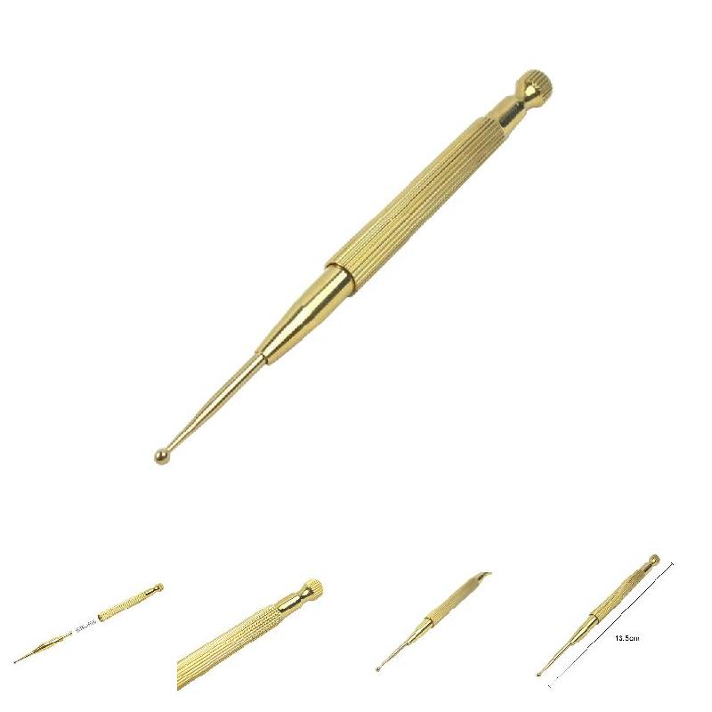 New Hot Ear Probe Brass Ear Acupuncture Point Massage Probe Health Care Tool Auricular Detection Pen Stick