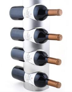 1PC 3 or 4 Hole Stainless Steel Wall Mounted Wine Holder Rack Household Wine Bottle Holder For Homeuse With Screws