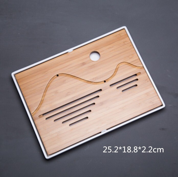 Kung Fu Tea Set Natural Wood Bamboo Tea Tray Rectangular Traditional Bamboo Tea Room Board Table Chinese Tea Room Tools