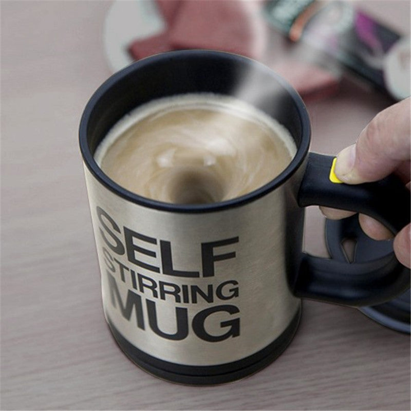 CJ021 350ml Automatic coffee mixing mug drinkware stainless steel coffee self stirring electic cooking tool tea cup