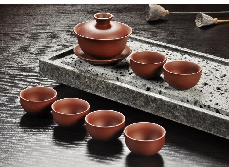 Yixing Purple sand tea set black/red ceramic kung fu Teapot, handmade Purple sand teapot teacup gaiwan Tureen tea ceremony