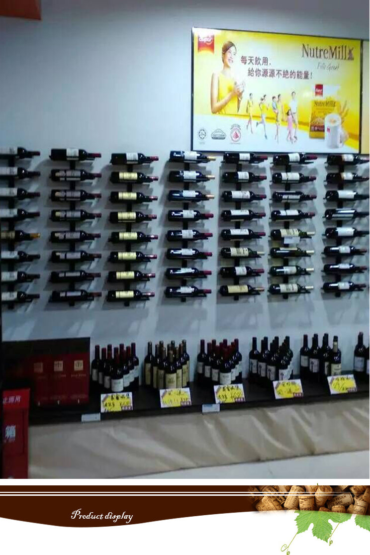 Iron Wall Mounted Wine Holder European-style Tilted/Straight Wine Rack Red Wine Champagne Bottle Display Stand Rack Organizer