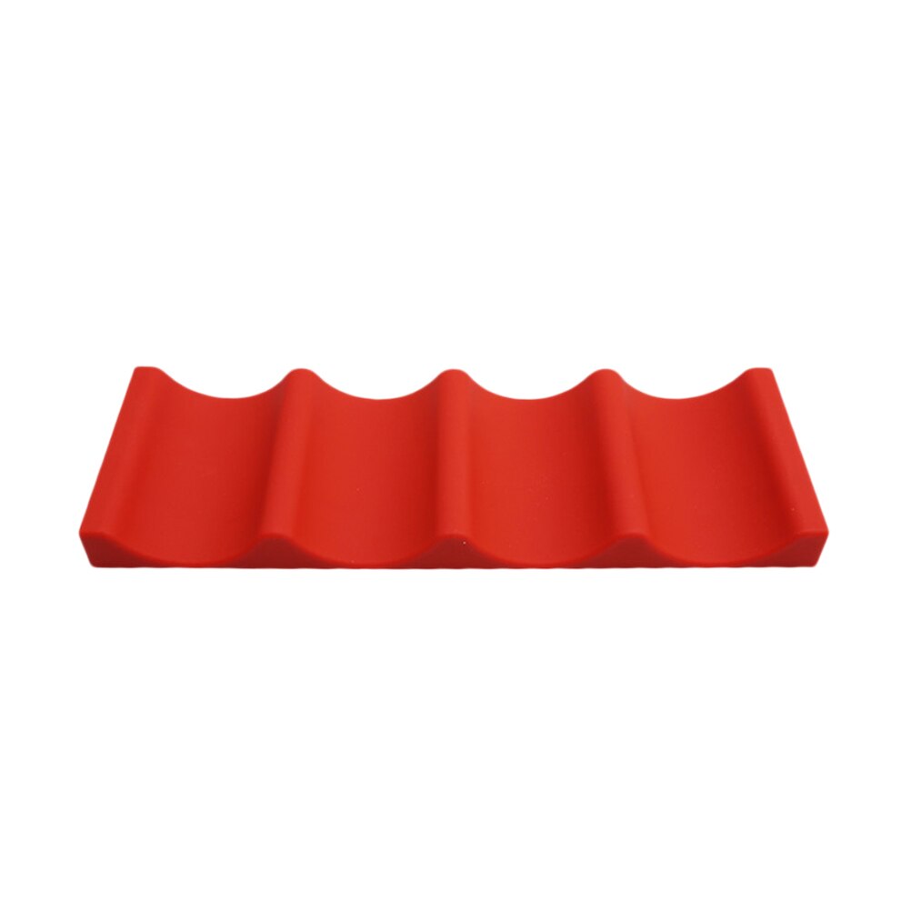 Novelty Fridge Can Beer Wine Bottle Rack Organiser Holder Mat Durable Silicone Stacking Tidy Tool Bar Accessories (Red& Blue)