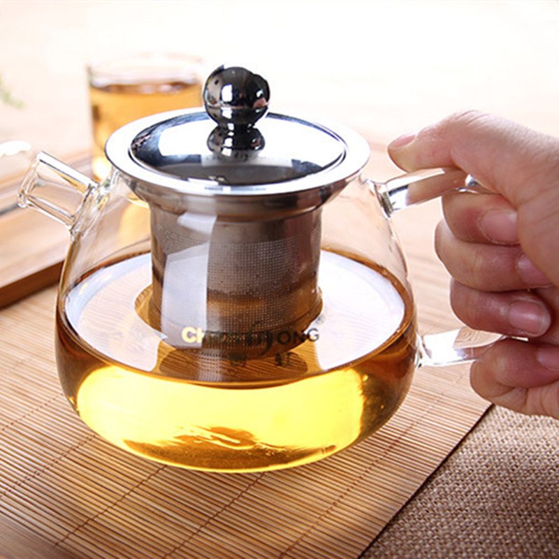 CJ265 High-capacity Best Heat Resistant Hyaline cup Teapot Coffee Tea Set Puer Kettle With Filter Durable Tea Set