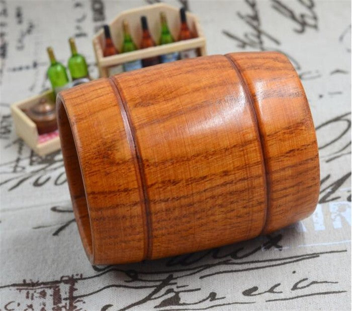 1pc Classic Style Natural Wood Cup Wooden Beer Mugs Drinking For Party Novelty Gifts Eco-friendly 350ml
