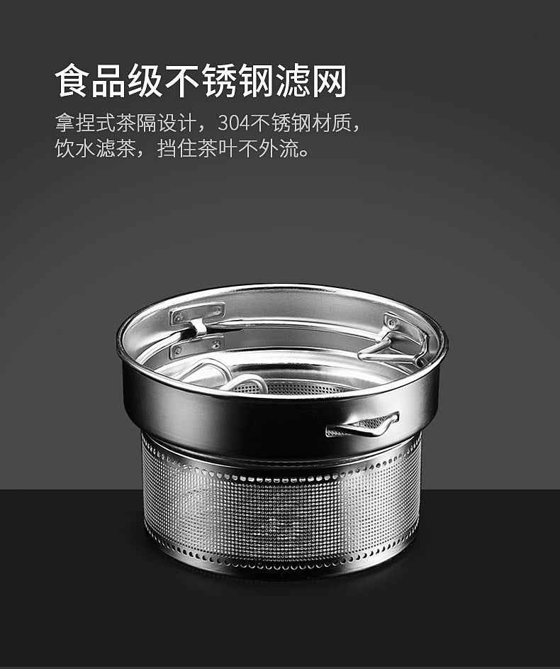 Double Layer Glass Water Bottle Tea Fruit flower bottle Transparent Water Bottles With 304 stainless Steel Infuser