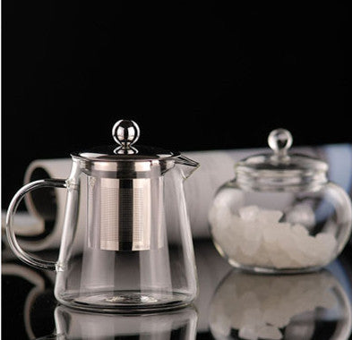 CJ262 Hot Sale Heat Resistant cup Kettle Teapot Flower Tea Set Pu'er Coffee Tea Pot Drinkware Set Stainless Steel Strainer