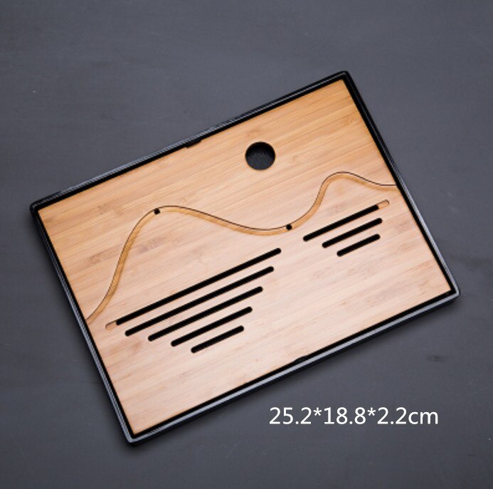 Kung Fu Tea Set Natural Wood Bamboo Tea Tray Rectangular Traditional Bamboo Tea Room Board Table Chinese Tea Room Tools