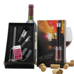 4 PCS Red Wine Opener Set Wine AIr Pressure Corkscrew Gift Set Screw Out Tool Home Kitchen Pouring Stopper Gift Set