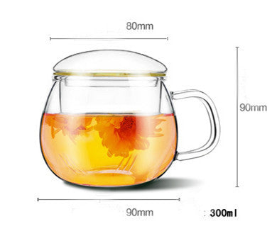 CJ259 Best Heat Resistant cup Tea Pot Flower Tea Set Puer kettle Coffee Teapot Convenient With Infuser Office Home Teacup