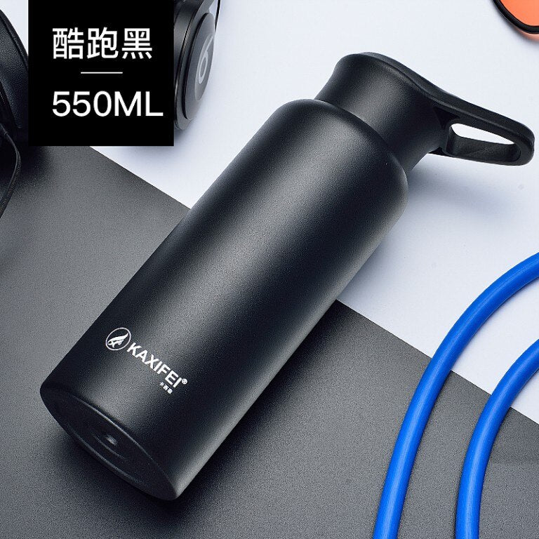Vacuum Insulated Bike Bicycle Cycling Sports Water Bottle Stainless Steel Flask Jar Leak-proof Canteen 550mL 750mL