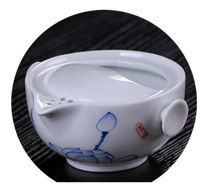 CJ225 Tea set Include 1 Pot 1 Cup, High quality elegant gaiwan,Beautiful and easy kettle teapot Chinese porcelana tea set
