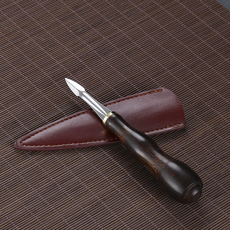 Creative Pure Stainless Steel Tea Knife Office Tea Ceremony Accessories Pattern Vintage Big Needles Cutter Puer Tea Pry Tools