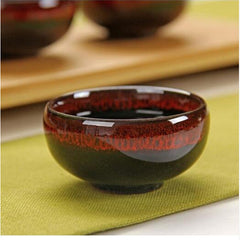 CJ187 High Quality 4 pcs/lot China Dehua Colorful ceramic cup Binglie tea cup Beautiful Environmental protection