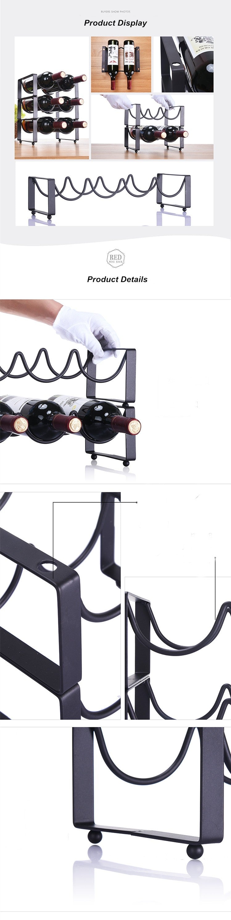 Modern Simple Superposition Wine Rack Ornaments Wine Bottle Holder Wine Cabinet Iron Creative Wine Rack More Type Can Be Choose