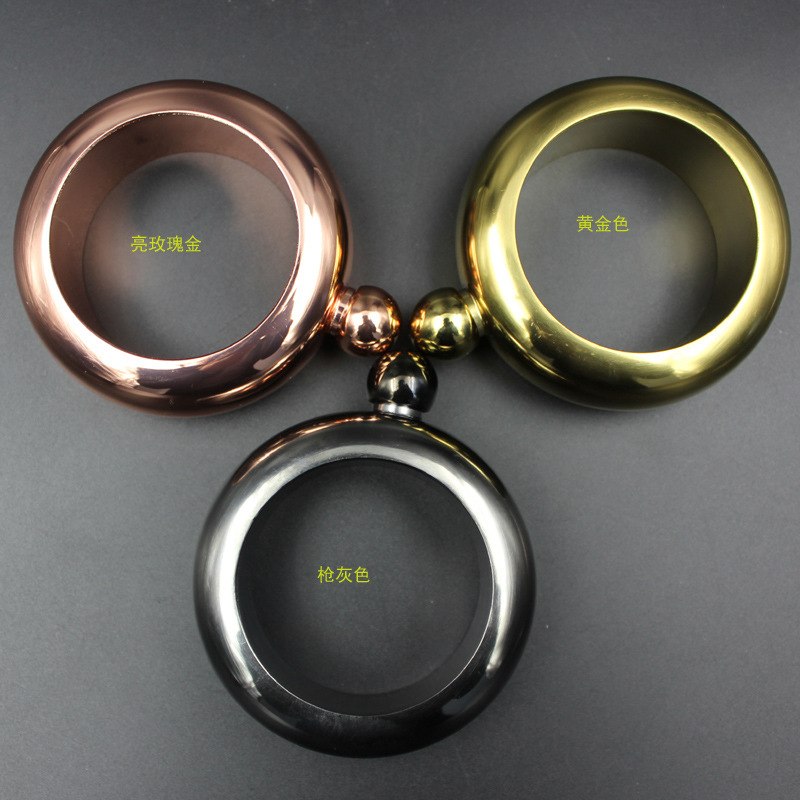 Bangle Bracelet Hip Flask Portable Round Chic Elegant Wine Mixed Bottle 3.5 oz Whiskey Vodka Alcohol Drinkware