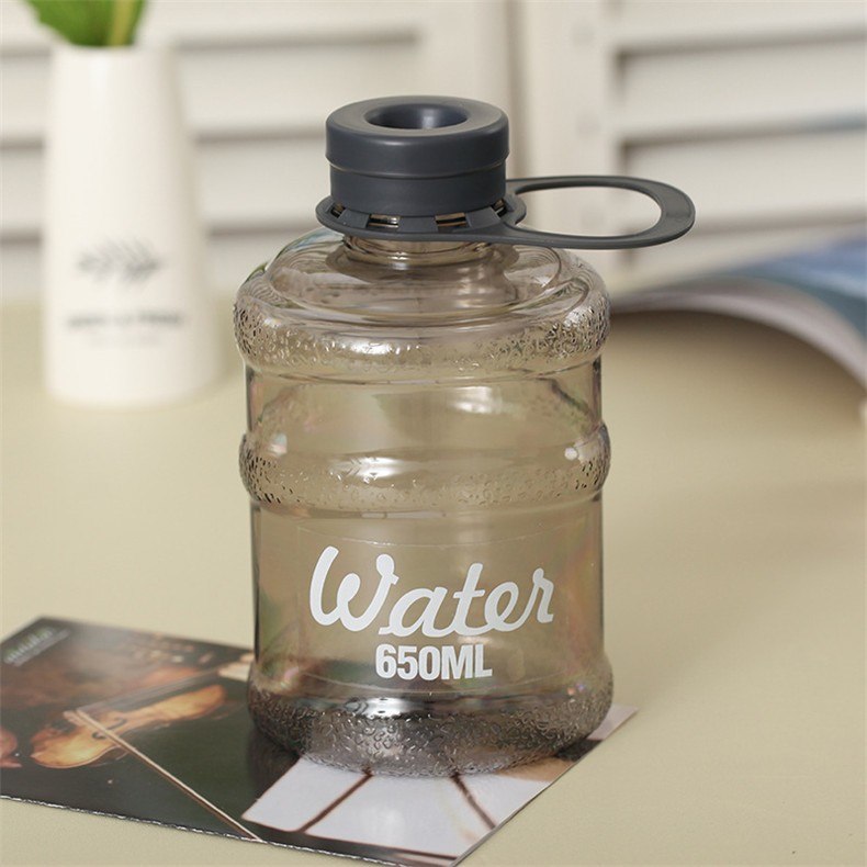 CJ031 Bottled Water bottle Plastic Portable 650ml Drinking Bottle Drinkware Readily bottle