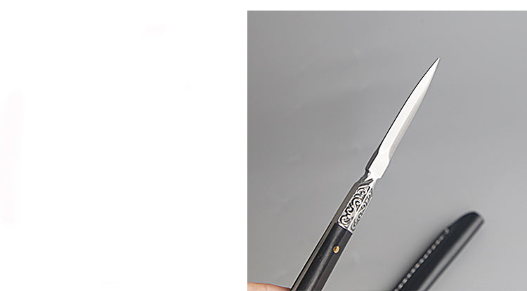 Creative Pure Stainless Steel Tea Knife Office Tea Ceremony Accessories Pattern Vintage Big Needles Cutter Puer Tea Pry Tools