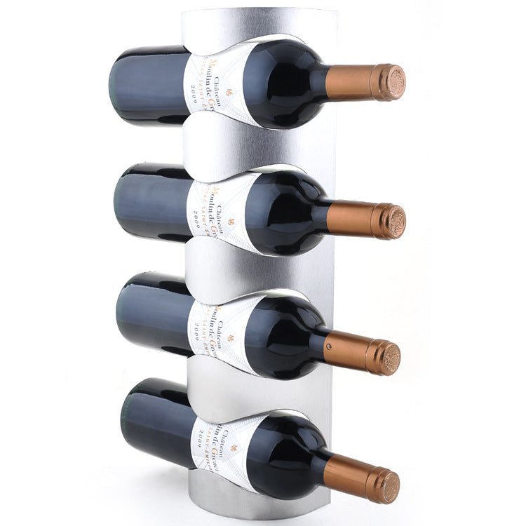 1PC 3 or 4 Hole Stainless Steel Wall Mounted Wine Holder Rack Household Wine Bottle Holder For Homeuse With Screws