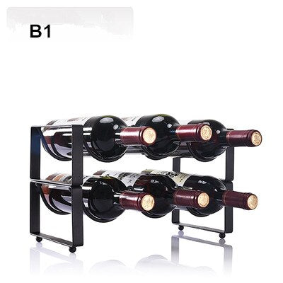 Modern Simple Superposition Wine Rack Ornaments Wine Bottle Holder Wine Cabinet Iron Creative Wine Rack More Type Can Be Choose