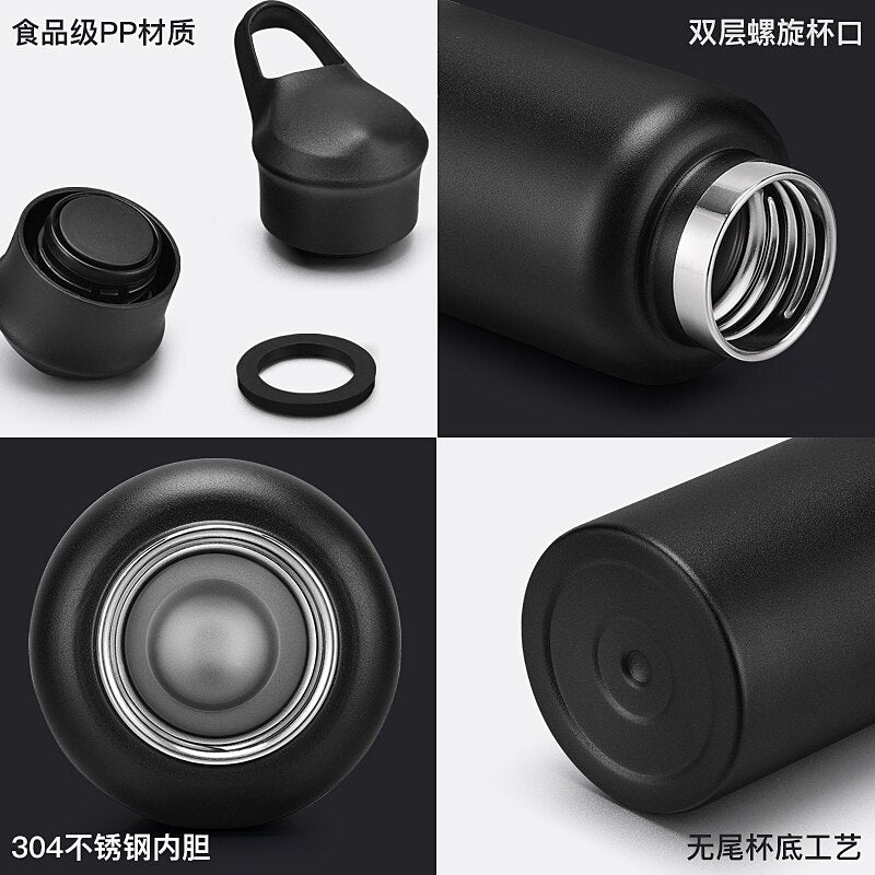 Vacuum Insulated Bike Bicycle Cycling Sports Water Bottle Stainless Steel Flask Jar Leak-proof Canteen 550mL 750mL