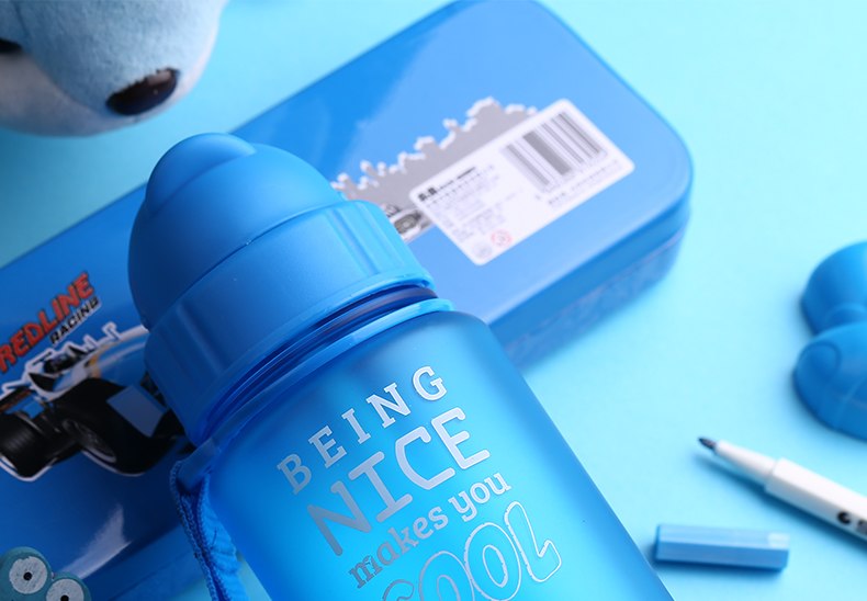 HELLOYOUNG 400ML Baby Water Bottle Kid Bottles Plastic Sports Water With Straw Child drinking bottle For water bottle leakproof