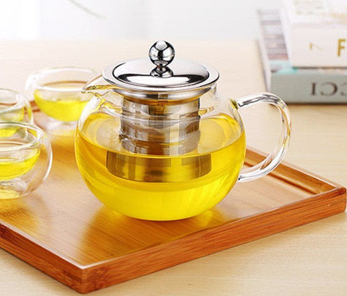 CJ254 Best Heat Resistant cup Tea Pot Flower Tea Set Puer kettle Coffee Teapot Convenient With Infuser Office Home Teacup