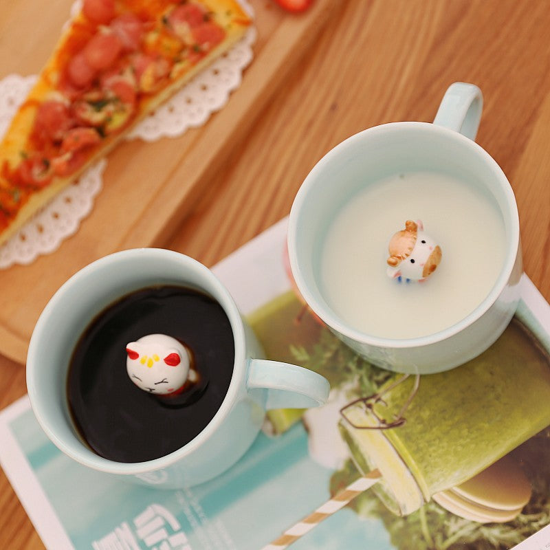 New Arrive Creative Cartoon Ceramic Mugs Cute Animal Coffee Milk Tea Cup 220ml Novelty Birthday Gifts Mugs